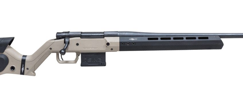 Howa M1500 Hera 6.5 Creedmoor, 22" Threaded Barrel, Tan/Blk H7 Chassis Stock, 5rd