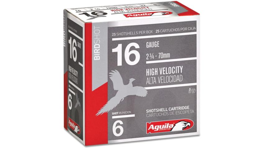 Aguila Ammunition High Velocity Shotshells 16 ga 2-3/4in 1-1/8oz 1240 fps Size 8 25/ct, 1CHB1608