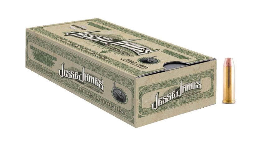 Ammo, Inc. Jesse James .38 Special 125 Grain Full Metal Jacket Brass Cased Pistol Ammo, 50 Rounds, 38125TMC