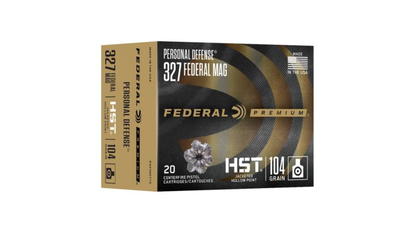 Federal Premium 327 Federal Mag HST Jacketed Hollow Point Brass Cased Pistol Ammunition, 20 Rounds, P327HST1S