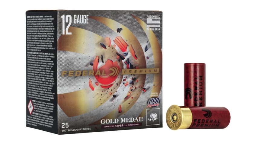 Federal Premium Gold Medal Paper 12 Gauge 2-3/4in 1oz 1290 FPS 8 Shot Size Shotgun Ammunition, 25 Rounds, GMT111 8