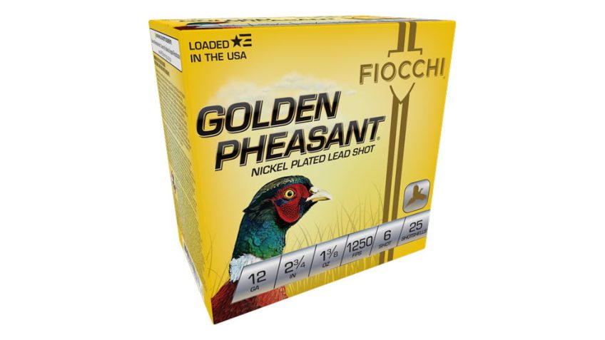 Fiocchi Golden Pheasant 12ga 1-1/4 2.75in 1400fps 6 Shot Centerfire Shotgun Ammunition, 25 Rounds, 12GPB6