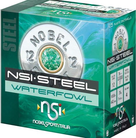 NOBEL SPORT STEEL WATERFOWL 12GA 3 1-1/4OZ #4 250RD