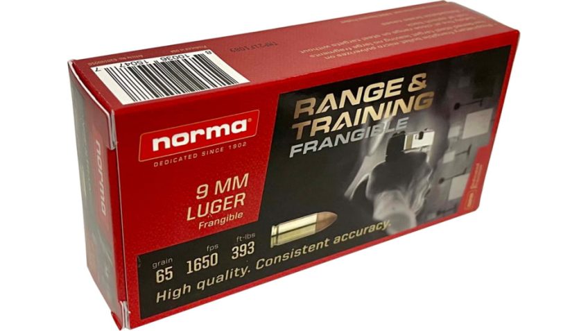 Norma Range & Training Frangible 9mm Luger 65gr Pistol Ammo (50/box) 630140050