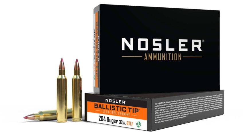 Nosler 204 Ruger, Ballistic Tip , 32 grain, Brass Cased, 20 Rounds, 61040