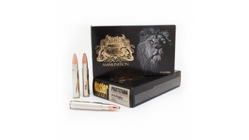 Nosler .416 Rigby, Solid , 400 grain, Nickle Plated Cased, 20 Rounds, 40622