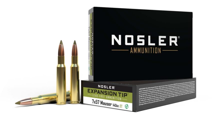 Nosler 7x57mm Mauser 140 Grain E-Tip Brass Cased Centerfire Rifle Ammo, 20 Rounds, 40481