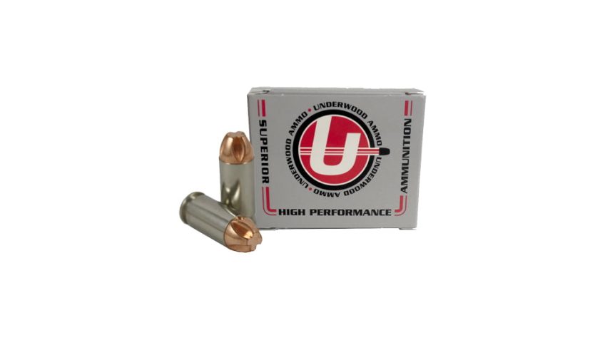 Underwood Ammo Xtreme Penetrator, .40 S&W, 140 Grain, Solid Monolithic, Nickel Plated Brass Case, Centerfire Pistol Ammo, 20 Rounds Box, 829