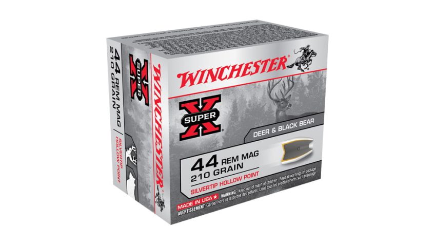 Winchester Super-X .44 Remington Magnum 210 Grain Silvertip Jacketed Hollow Point Centerfire Pistol Ammunition, 20 Round, W44MST