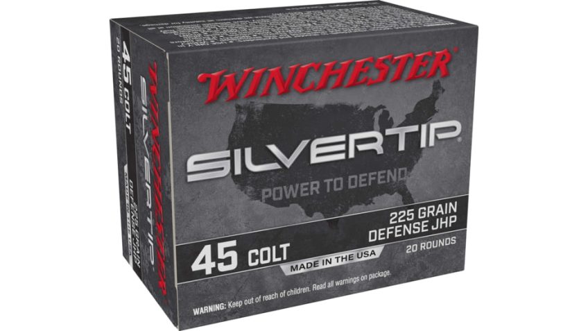 Winchester Super-X .45 Colt 225 Grain Silvertip Jacketed Hollow Point Centerfire Pistol Ammunition, 20 Round, W45CST