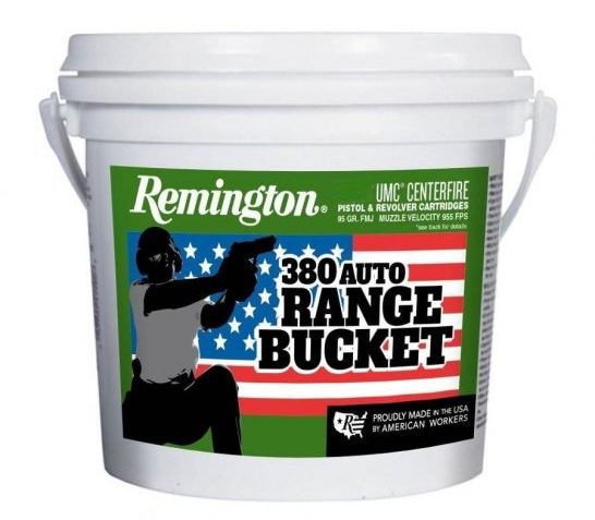 Remington UMC Range Bucket Handgun Ammunition .380 Auto 95 gr FMJ 955 fps 300/ct