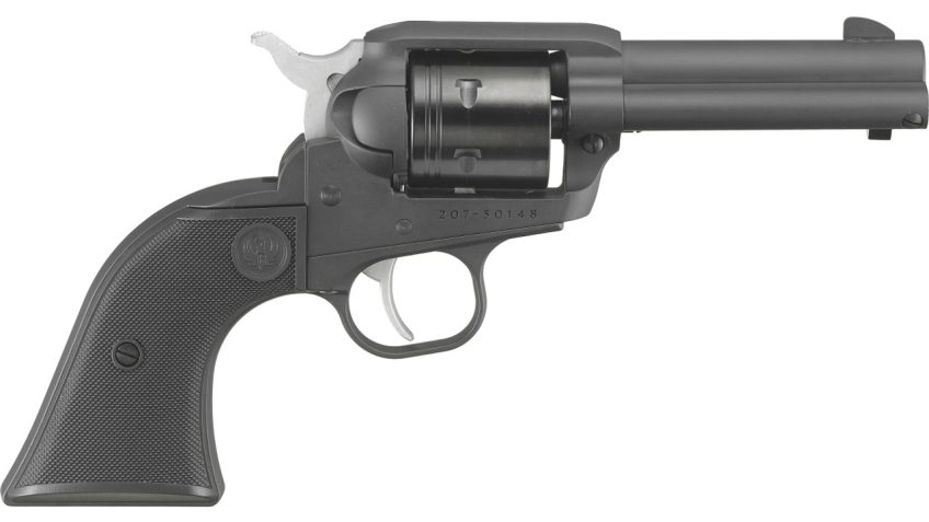 Ruger Wrangler 22 LR, 3.75" Barrel, Black Cerakote Finish, Checkered Grip, 6rd