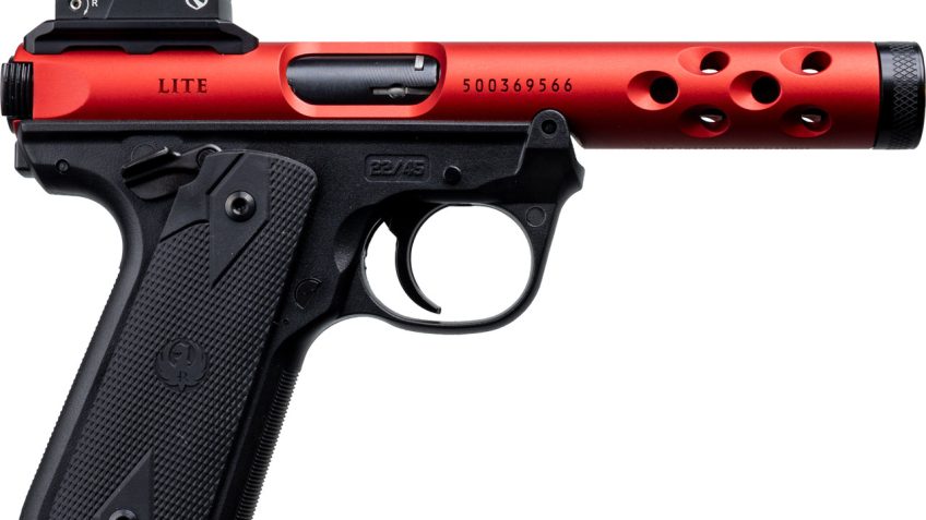 Ruger Mark IV 22/45 Lite .22 LR, 4.4" Barrel, Red, Riton Red Dot, 10rd