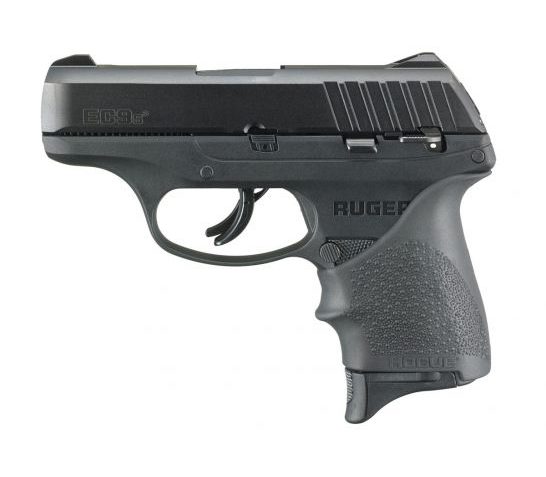 Ruger EC9s, Semi-automatic, 9mm, 3.12″ Barrel, Hogue Beavertail HandALL Grip, 7+1 Rounds