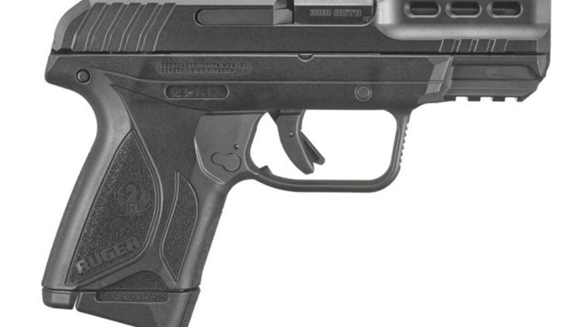 Ruger SEC .380 ACP, 3.4" Barrel, Black, Picattiny Rail, Fiber Optic Front Sight, 15RD