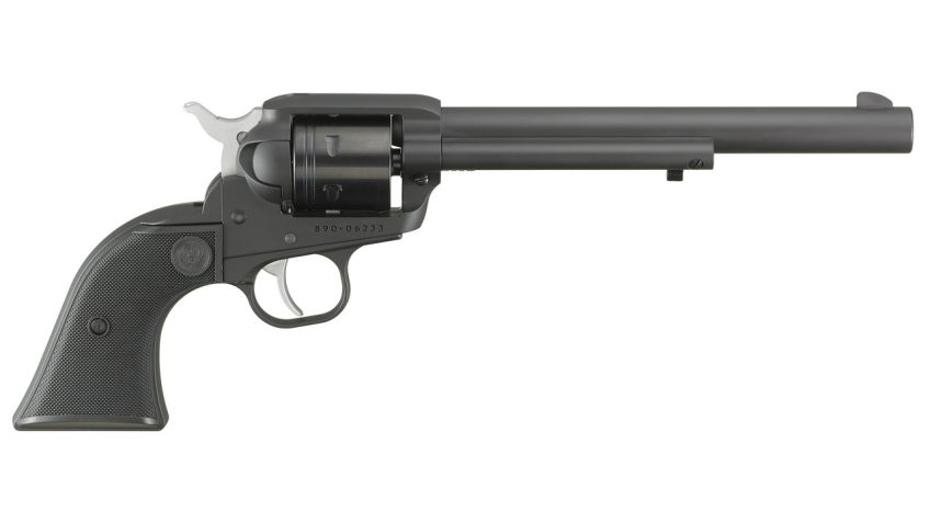 Ruger Wrangler .22 LR, 7.5" Barrel, Black Cerakote, Checkered Grips, 6rd