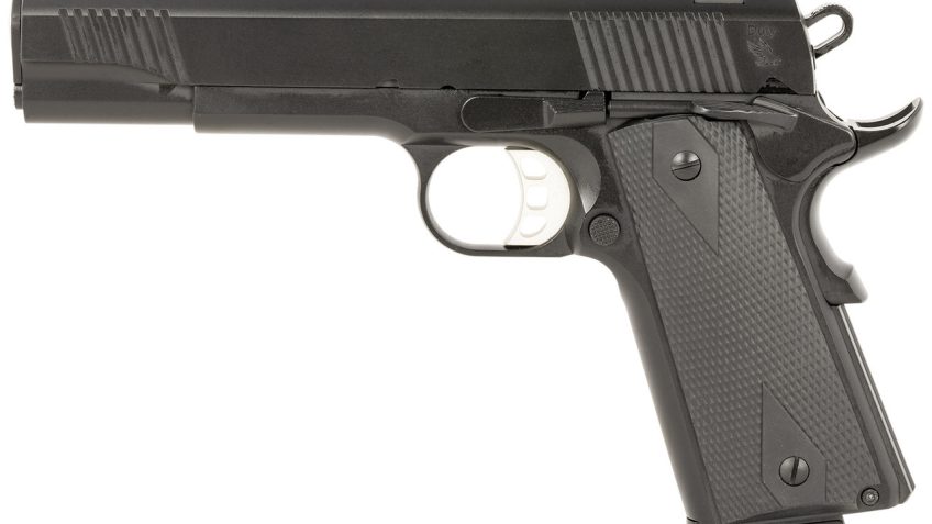 Tisas 1911 Duty, .45 ACP ,5" Barrel, Serrated Steel Slide, Black Steel Frame, 10rd