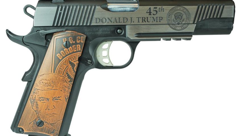 SDS Imports "Trump" 1911 Duty .45 ACP, 5" Barrel, Wood Grip, Metal/Wood Engraving,  8rd