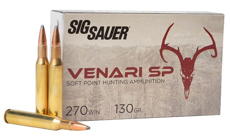 Sig Sauer V270SP130-20 Venari 270 Win 130 Gr Soft Point SP 20 Bx/10 Cs