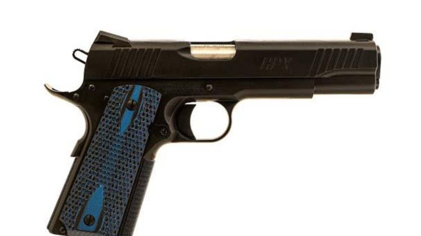 Standard Manufacturing 1911 HPX Handgun .45 ACP, 5" Barrel, Blue Grips, 8rd