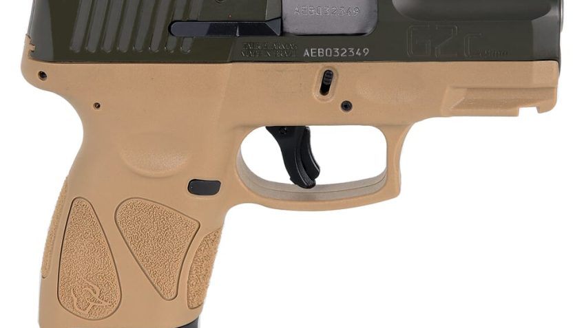 Taurus G2C 9mm Tan Cerakote/MS Green 3.26″ Pistol w/(2)12rd Mags 1-G2C93B-12T