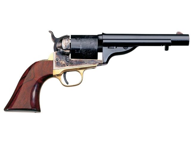 Uberti 1871 Navy Open-Top .38 Spl 5.5″ Bbl C/H Frame Brass B/S & T/G EM 6rd Revolver 341353