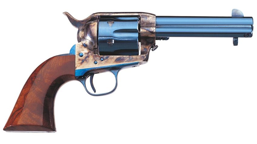 Uberti 1873 Cattleman Charcoal Blue OM .45 Colt 5.5″ Bbl C/H Frame Steel B/S & T/G 6rd Revolver 345133