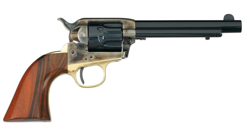 Uberti 1873 Stallion Brass NM .22 LR 5.5″ Bbl C/H Frame Brass B/S & TG 10rd Revolver 349883