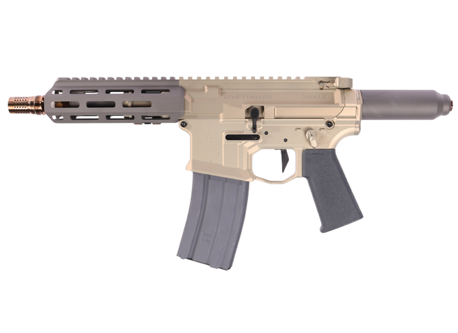 Q Honey Badger Pistol Flat Dark Earth .300 AAC Blackout 7" Barrel 30-Rounds No Brace