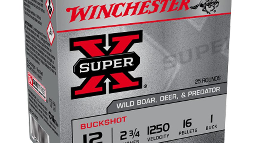 Win Ammo Super-x 12ga. 2.75" – 1250fps. #1bk 16-pellets 25-pk