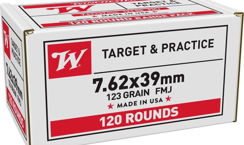 Winchester USA Brass 7.62 X 39 123-Grain 120-Rounds FMJ