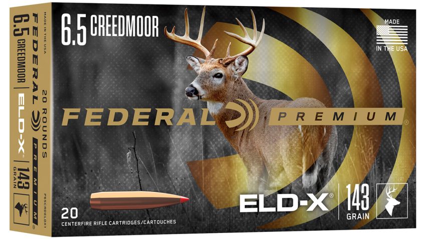 Federal Premium 6.5 Creedmoor, 143gr, ELD-X, 20Bx/10Cs