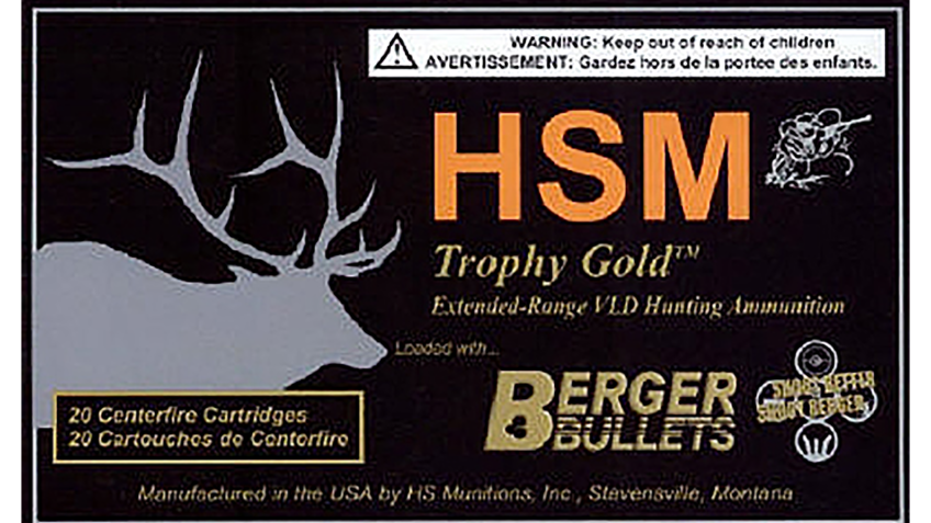 HSM Trophy Gold .308 Winchester 210 Grain Boat Tail Hollow Point Centerfire Rifle Ammo