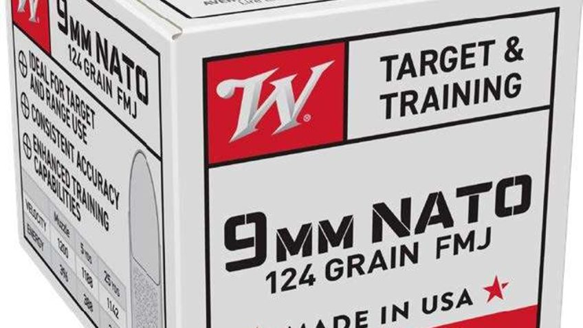 TARGET & TRAINING 9MM NATO AMMO – 9mm Luger NATO 124gr Full Metal Jacket 50/Box