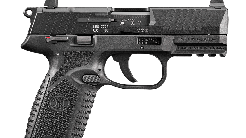 FN 502 22 Long Rifle 4in Black Cerakote Pistol – 10+1 Rounds