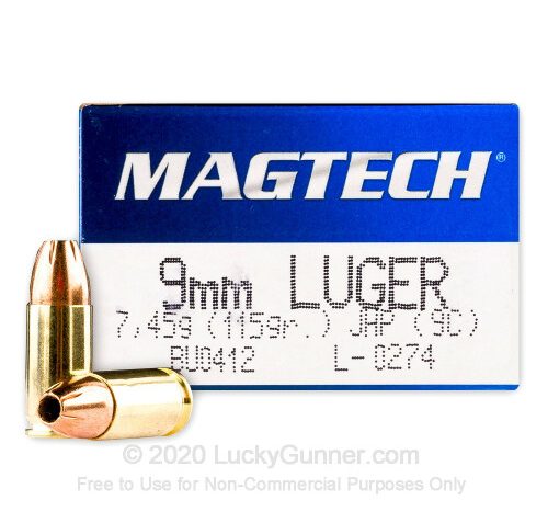 MAGTECH 9MM 115 GRAIN JHP 50/20