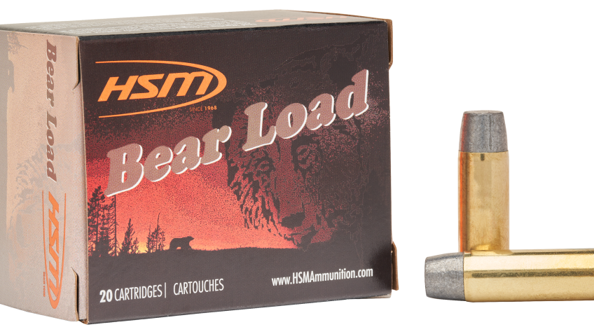 HSM Bear Load .44 Remington Magnum 305 Grain Wide Flat Nose Centerfire Handgun Ammo