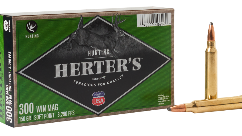 Herter’s Hunting .300 Winchester Magnum 150 Grain Centerfire Rifle Ammo