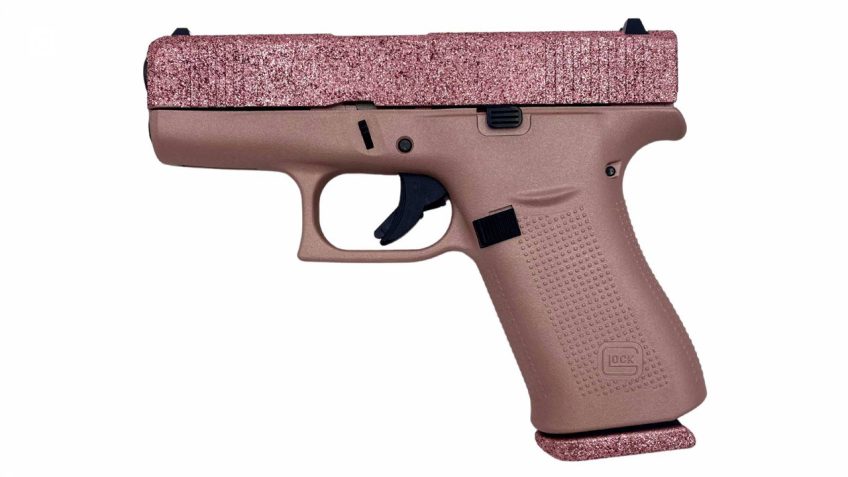 Glock 43X Rose Gold Glitter 9mm 3.4″ Barrel 12-Rounds