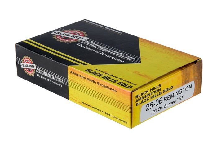 25-06 Rem – 100 Grain Barnes TSX – Black Hills Gold – 20 Rounds