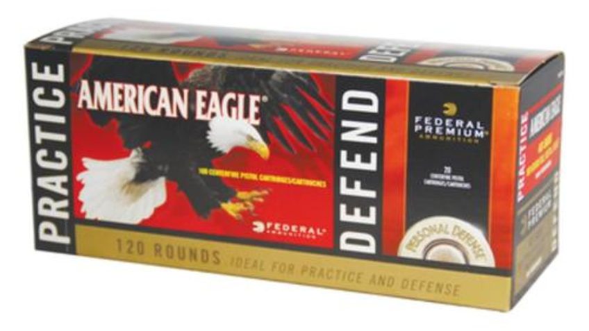 Federal Pae40180 American Eagle Pratice And Defend Combo 40 S&W 180 GR Fmj/Jhp 120 Bx/ 4 CS 029465063641