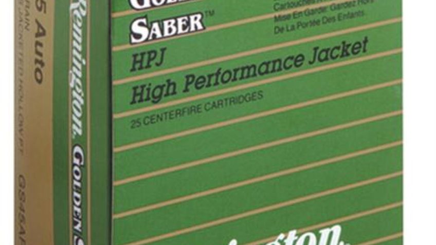 Remington Ammunition Gs380b Golden Saber  380 Acp 102 GR Brass Jacket Hollow Point (Bjhp) 25 Bx/ 20 CS 047700167404