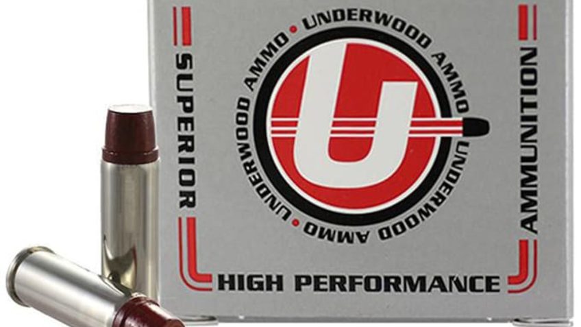 Underwood Ammo Lead Keith-Type Semi-Wadcutter Handgun Ammunition .44 Rem Mag 255gr SWC 1350 fps 20/ct