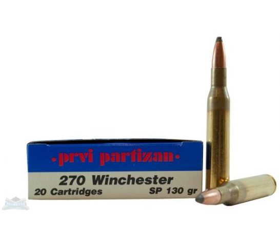 Ppu 270Win SP 130 Grain Weight 20/500 PP2.6