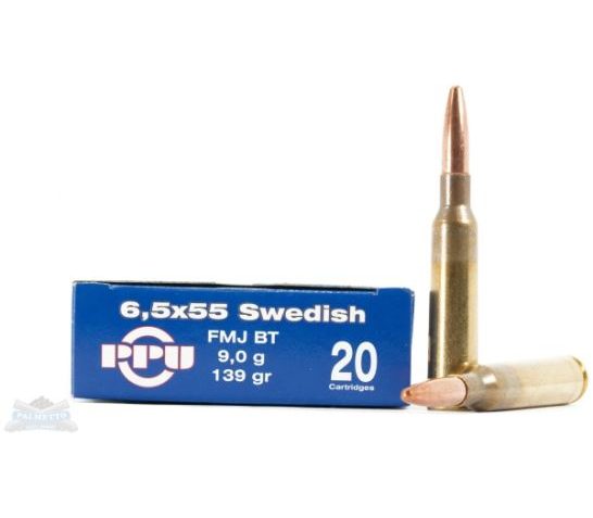 Ppu 6.5X55 Swedish Fmj 139 Grain Weight 20/Box PP6.1