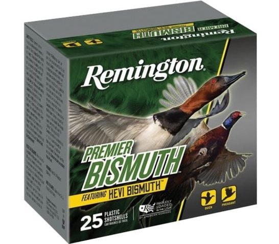 Remington Ammunition R20507 Premier Bismuth 20 Gauge 3" 1 1/4 OZ 2 Shot 25 Bx/10 CS