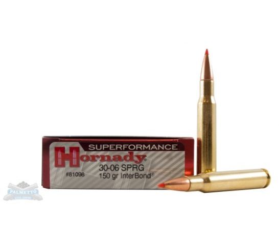 Hornady 81098 Superformance 30-06 Springfield 150 GR Interbond 20 Bx/ 10 CS 090255810981