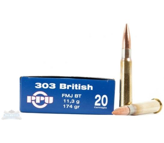 Prvi Partizan 303 British Fmj 174 Grain Weight 20/500 PP3.91