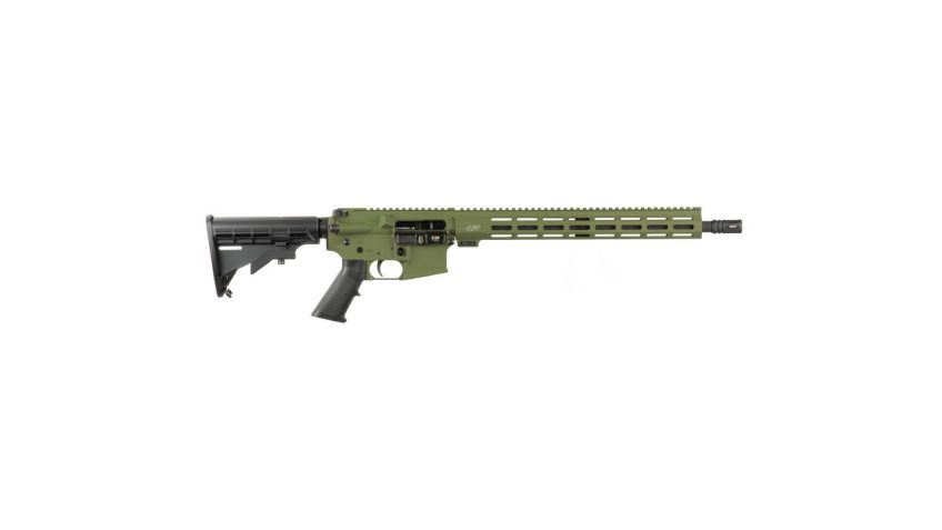 Alex Pro Firearms Guardian Rifle 5.56 Nato 30Rd Magazine 16" Barrel OD Green With 15" Mlok Rail And M-4 Buttstock RI282OD