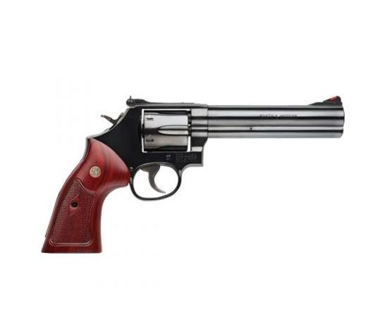 S&W 586 357Mag 6″Bbl 6Shot Blue, Wood Grips CA Compliant